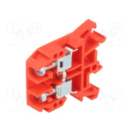 1 pcs x POKu00d3J - A11-0207 - Splice terminal: rail, 0.5÷10mm2, ways: 1, terminals: 2, red, 690V