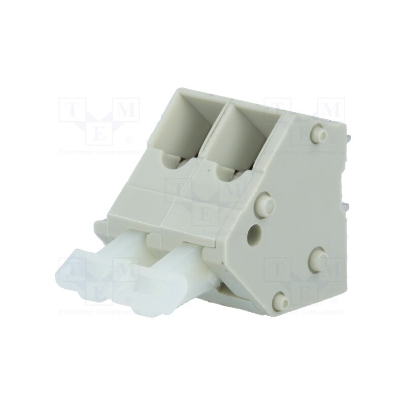 1 pcs x PTR MESSTECHNIK - AK3001/2-KD-5.0/KIES - PCB terminal block, angled 45°, 5mm, ways: 2, on PCBs, 0.5÷2.5mm2