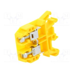 1 pcs x POKu00d3J - A11-0201 - Splice terminal: rail, 0.5÷10mm2, ways: 1, terminals: 2, yellow