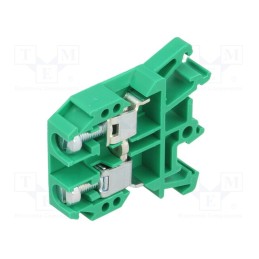 1 pcs x POKu00d3J - A11-0205 - Splice terminal: rail, 0.5÷10mm2, ways: 1, terminals: 2, green, 690V