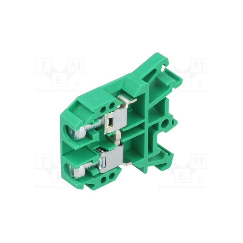 1 pcs x POKu00d3J - A11-0205 - Splice terminal: rail, 0.5÷10mm2, ways: 1, terminals: 2, green, 690V