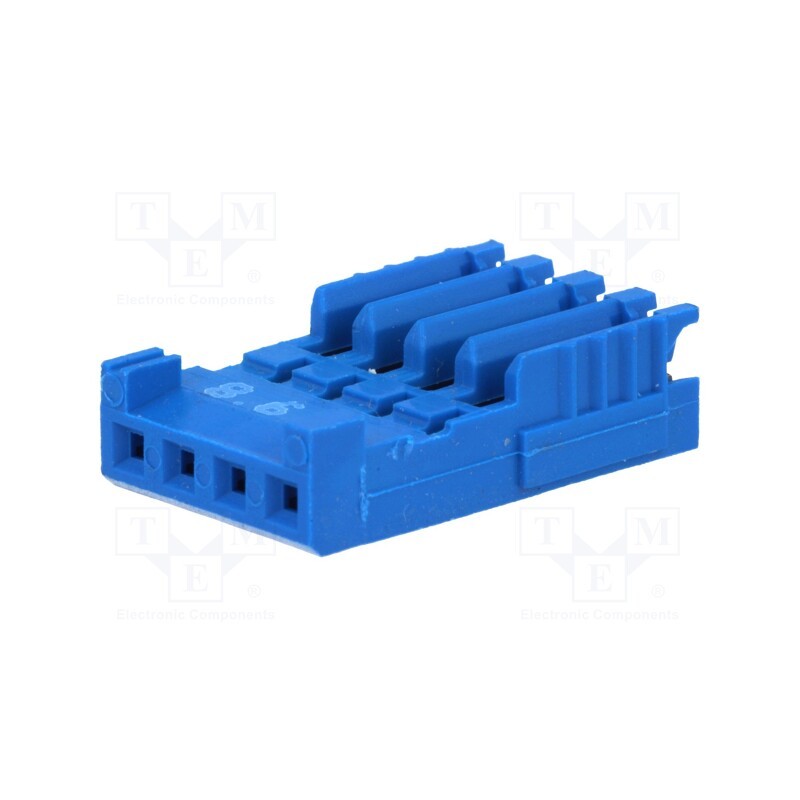 1 pcs x TE Connectivity - 281786-4 - Plug, wire-board, female, HE14, 2.54mm, PIN: 4, IDC, for cable