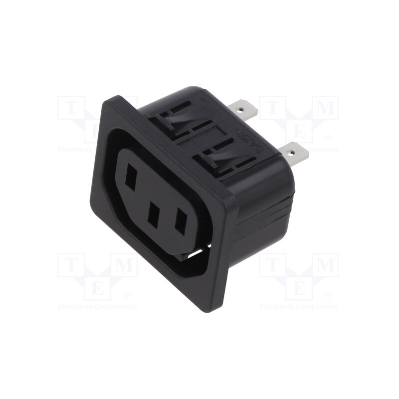1 pcs x SCHURTER - 6600.4215 - Connector: AC supply, socket, female, IEC 60320, C13 (F), -25÷70°C