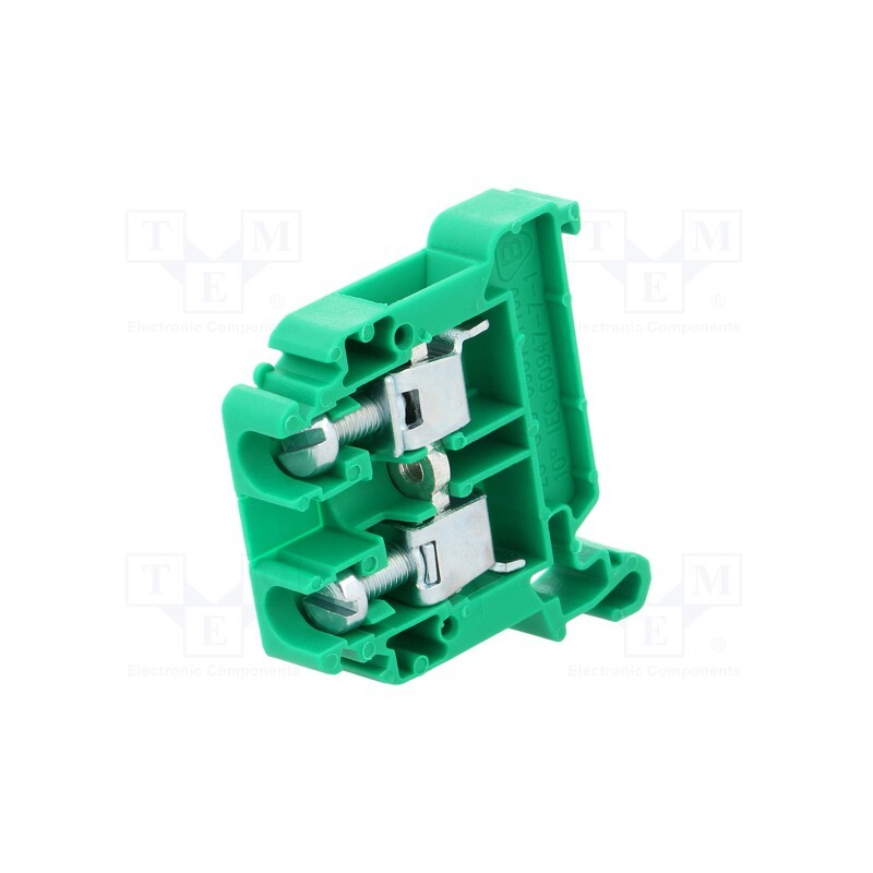 1 pcs x POKu00d3J - A11-8305 - Splice terminal: rail, 0.5÷10mm2, ways: 1, terminals: 2, green, TS35