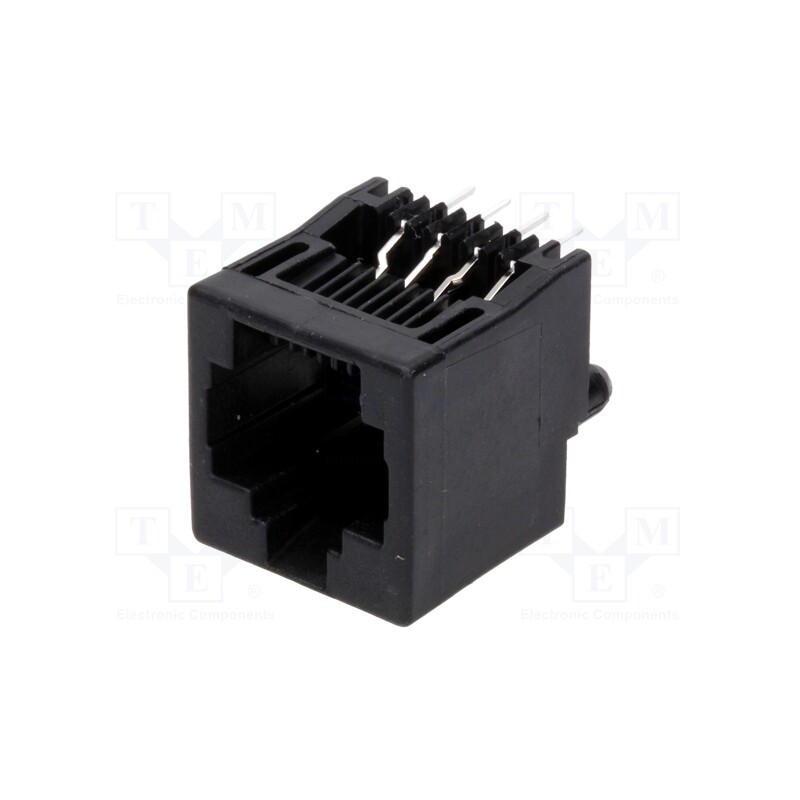 1 pcs x TE Connectivity - 5556416-1 - Socket, RJ45, PIN: 8, Layout: 8p8c, THT, straight, 16.51mm