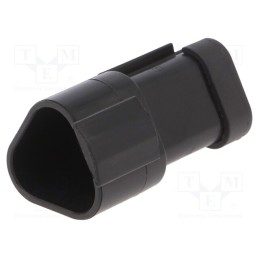 1 pcs x BULGIN - PX0106P03BK - Connector: wire-wire, PX0, male, plug, for cable, PIN: 3, black, IP68