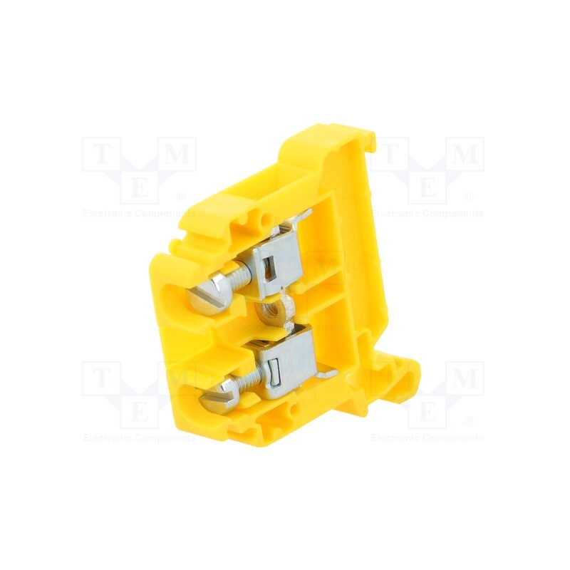 1 pcs x POKu00d3J - A11-8301 - Splice terminal: rail, 0.5÷10mm2, ways: 1, terminals: 2, yellow