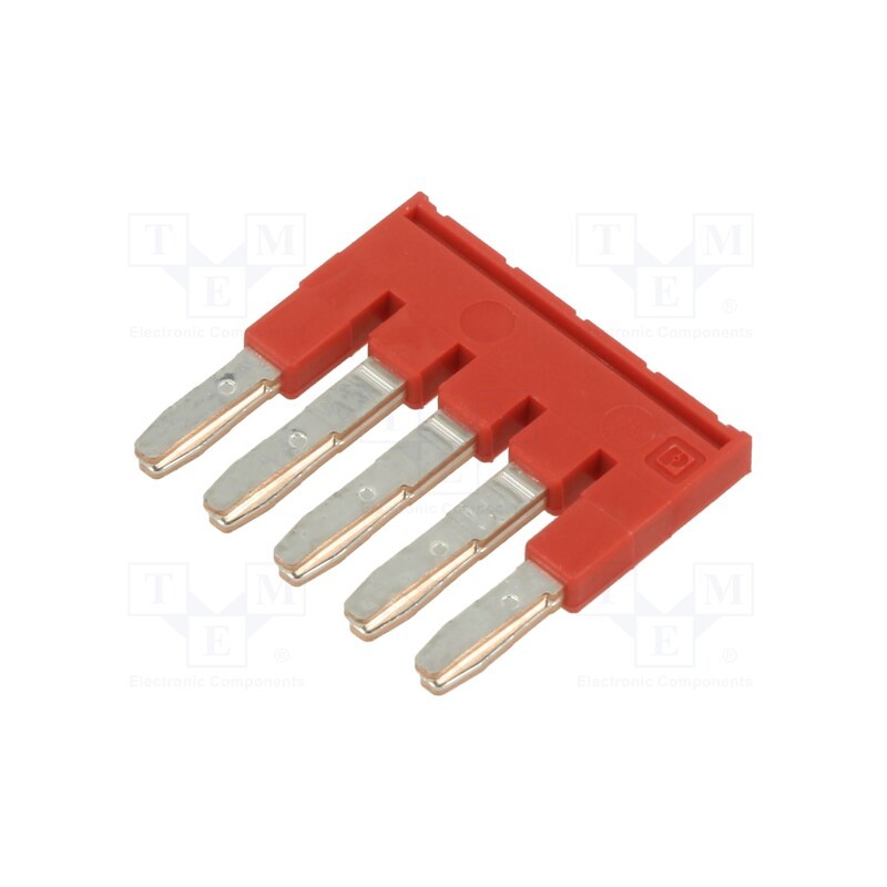 1 pcs x PHOENIX CONTACT - 3030190 - Comb bridge, ways: 5, red, Width: 5mm, UL94V-0