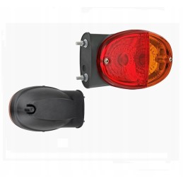 Combined rear lamp with side bulb mounting