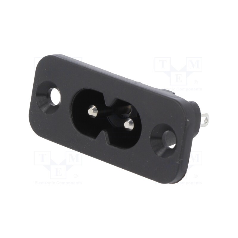 1 pcs x SCHURTER - 6160.0004 - Connector: AC supply, socket, male, 2.5A, 250VAC, IEC 60320, 2571