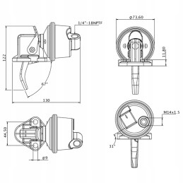 Case maxxum j928143 fuel pump