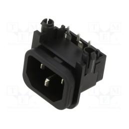 1 pcs x SCHURTER - GSP2.9213.13 - Connector: AC supply, socket, male, 10A, 250VAC, IEC 60320, C14 (E)