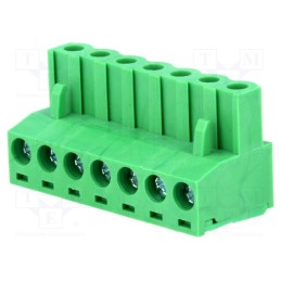 1 pcs x NINIGI - TBW-5-7P/GN - Pluggable terminal block, Contacts ph: 5.08mm, ways: 7, straight