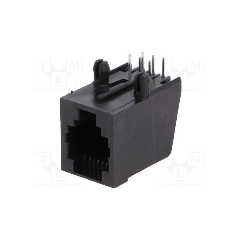 1 pcs x ENCITECH - RJJ66NFRA - Socket, RJ12, PIN: 6, Layout: 6p6c, THT, angled