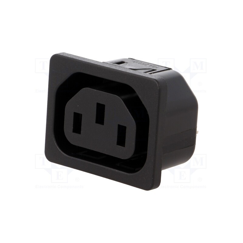 1 pcs x SCHURTER - 6600.421 - Connector: AC supply, socket, female, 10A, 250VAC, IEC 60320, IP30