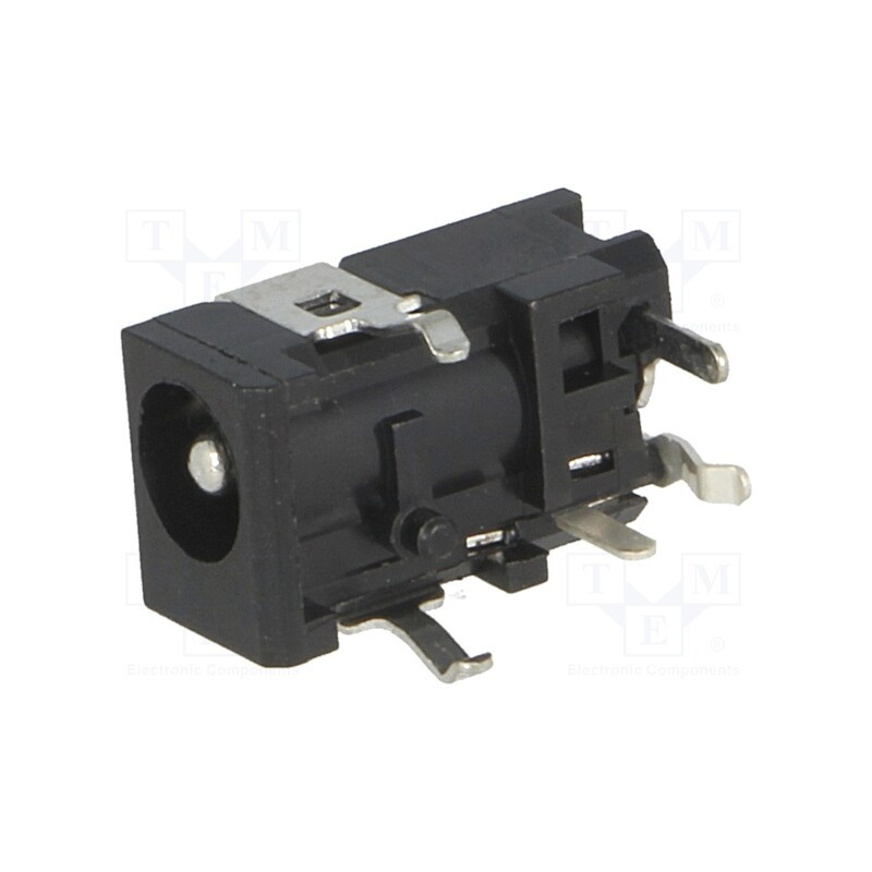 1 pcs x LUMBERG - 1613 05 - Socket, DC supply, male, 4/1.7mm, on PCBs, THT, 2A, 6.3VDC