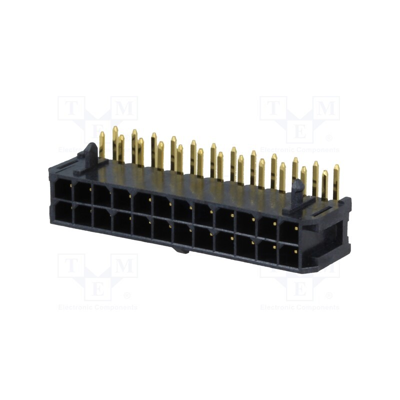 1 pcs x Amphenol Communications Solutions - 10127720-242LF - Socket, wire-board, male, Minitek® Pwr 3.0, 3mm, PIN: 24, THT, 5A