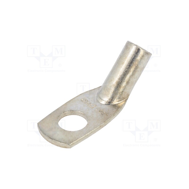 1 pcs x ERKO - KCS45_10-25/10 - Tip: ring tube, M10, 25mm2, crimped, for cable, angled 45°, tinned