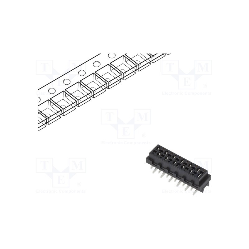 1 pcs x TE Connectivity - 1-2178711-2 - Micro-MaTch, socket, female, PIN: 12, SMT, on PCBs, Layout: 2x6