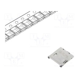 1 pcs x Amphenol Communications Solutions - 10067847-001RLF - Connector: for cards, SD, push-push, SMT, selectively gold plated