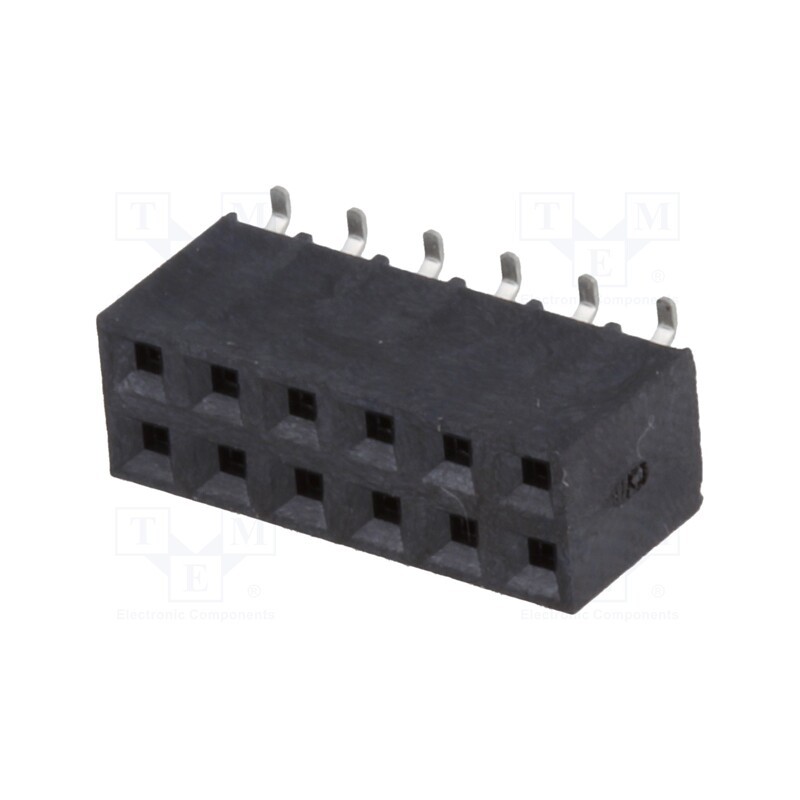 1 pcs x NINIGI - ZL264-12DG - Socket, pin strips, female, PIN: 12, vertical, 2.54mm, SMT, 2x6