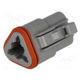 1 pcs x DEUTSCH - DT06-3S - Connector: wire-wire, DT, female, plug, for cable, PIN: 3, grey, IP68