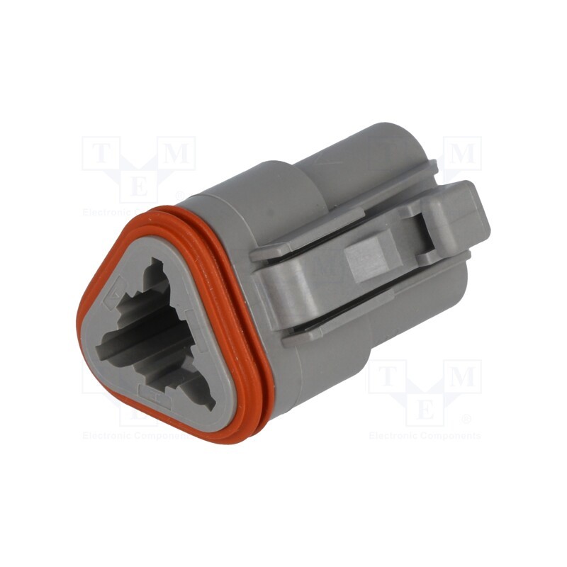 1 pcs x DEUTSCH - DT06-3S - Connector: wire-wire, DT, female, plug, for cable, PIN: 3, grey, IP68