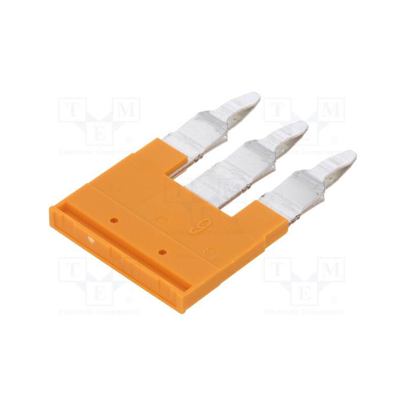 1 pcs x WEIDMu00dcLLER - 1985760000 ZQV 6N/3 - Comb bridge, ways: 3, orange, A series