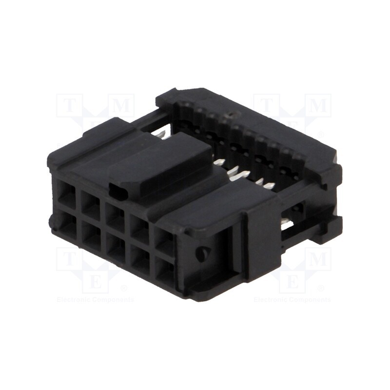 1 pcs x TE Connectivity - 1658621-1 - Plug, IDC, female, PIN: 10, IDC, for ribbon cable, 1.27mm, black
