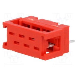 1 pcs x TE Connectivity - 7-215570-6 - Micro-MaTch, adapter, PIN: 6, IDC,THT, on PCBs,for ribbon cable