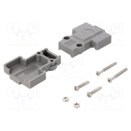 1 pcs x ENCITECH - 1520-0101-01 - Enclosure: for D-Sub connectors, straight, Locking: screws
