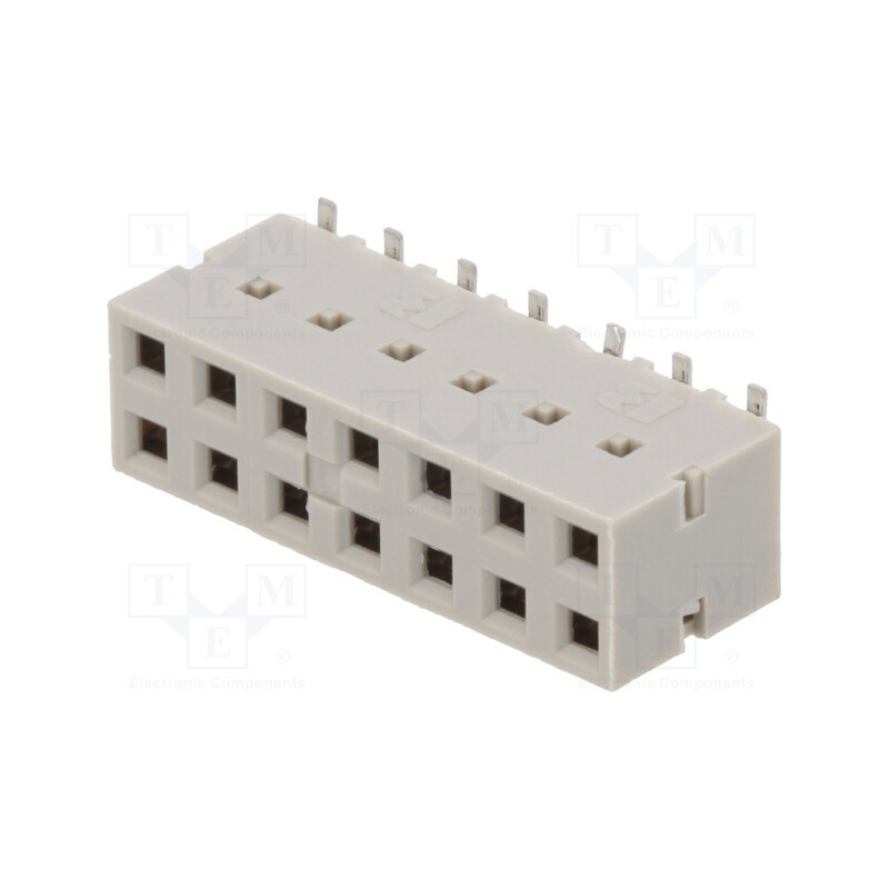 1 pcs x Amphenol Communications Solutions - 89898-307ALF - Socket, PCB to PCB, female, Dubox®, 2.54mm, PIN: 14, SMT, Layout: 2x7