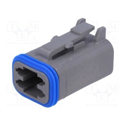 1 pcs x BULGIN - PX0100S04GY - Connector: wire-wire, PX0, female, plug, for cable, PIN: 4, grey