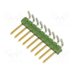 1 pcs x TE Connectivity - 825437-9 - Pin header, pin strips, AMPMODU MOD II, male, PIN: 9, angled 90°