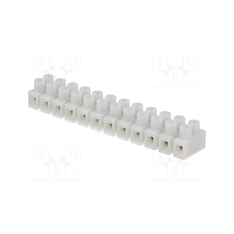 1 pcs x SIMET - 89091110 - Terminal block, screw terminal, 1.5mm2, 450V, 17.5A, ways: 12