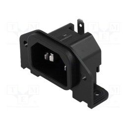 1 pcs x SCHURTER - GSP1.8101.1 - Connector: AC supply, socket, male, 10A, 250VAC, IEC 60320, C14 (E)