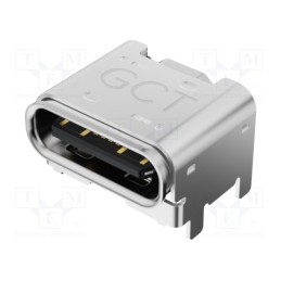 1 pcs x Global Connector Technology (GCT) - USB4800-03-A - Socket, USB C, SMT, PIN: 16, horizontal, top board mount, USB 2.0