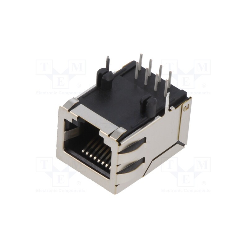 1 pcs x BEL FUSE - SS-6488S-A-PG4-BA - Socket, RJ45, PIN: 8, shielded, Layout: 8p8c, on PCBs, THT
