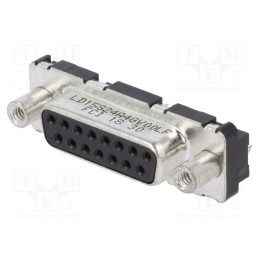 1 pcs x Amphenol Communications Solutions - LD15S24A4GV00LF - D-Sub, PIN: 15, socket, female, on PCBs,PCB snap, straight, THT