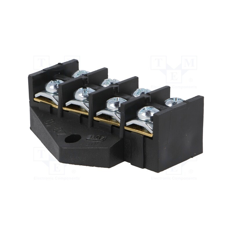 1 pcs x PLASTROL - W-10175 - Terminal block, screw terminal, 10mm2, 380V, ways: 4, terminals: 8
