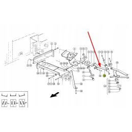 647604 0 transverse lever of the sieve box