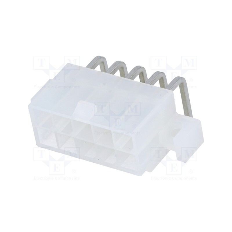1 pcs x MOLEX - 39291108 - Socket, wire-board, male, Mini-Fit Jr, 4.2mm, PIN: 10, THT, holders