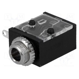 1 pcs x SWITCHCRAFT - 35RAPC2AV - Socket, Jack 3,5mm, female, mono, ways: 2, angled 90°