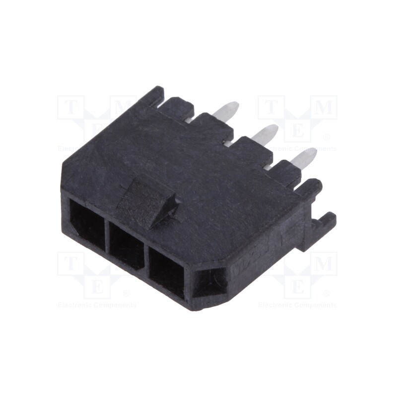 1 pcs x MOLEX - 436500329 - Socket, wire-board, male, Micro-Fit 3.0, 3mm, PIN: 3, THT, 5A, 600V