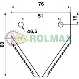 Scythe blade, bottom cut 676234 rasspe