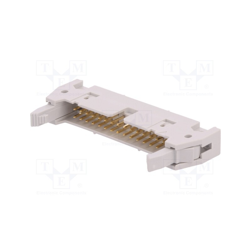 1 pcs x Amphenol Communications Solutions - 71918-130LF - Socket, IDC, male, PIN: 30, straight, with ejector, THT, 2.54mm, grey