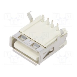 1 pcs x MOLEX - 676433911 - Socket, USB A, on PCBs, THT, PIN: 4, angled 90°, USB 2.0