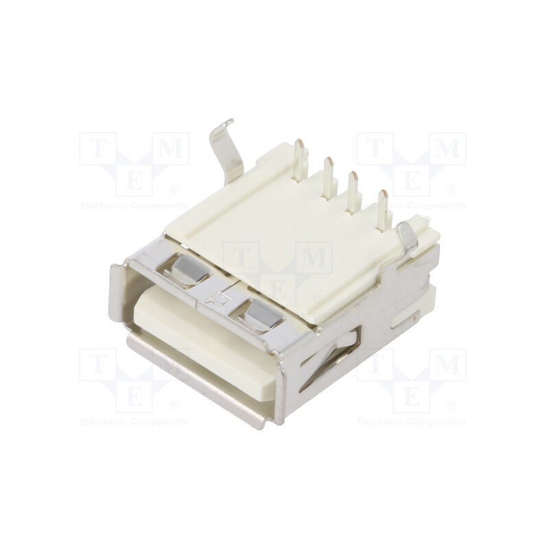 1 pcs x MOLEX - 676433911 - Socket, USB A, on PCBs, THT, PIN: 4, angled 90°, USB 2.0