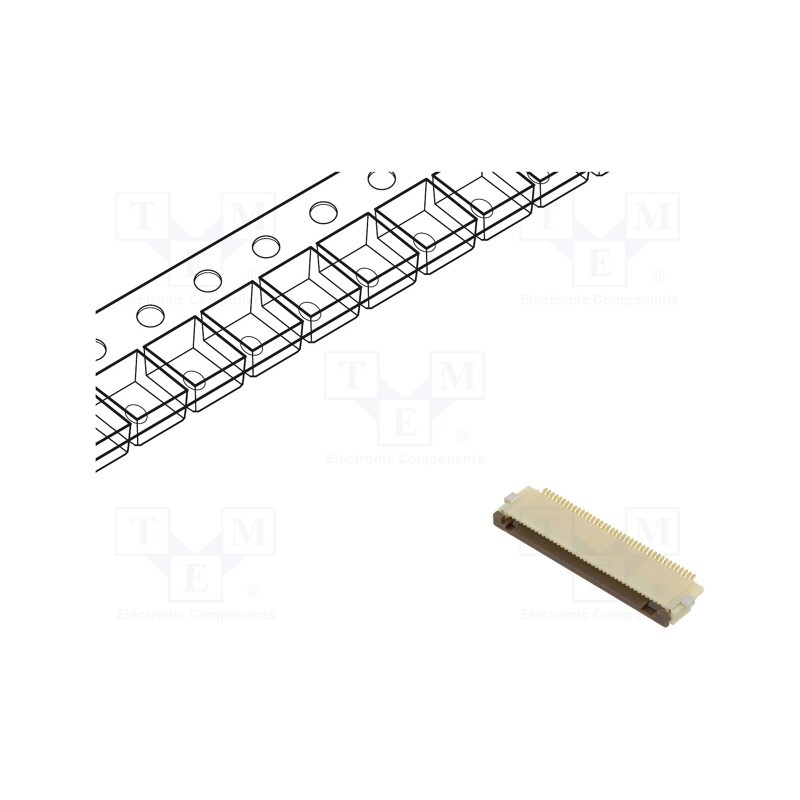 1 pcs x HIROSE - FH12-40S-0.5SH(55) - Connector: FFC/FPC, horizontal, PIN: 40, bottom contacts,ZIF, SMT