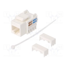 1 pcs x LOGILINK - NK4056 - Socket, RJ45, Cat: 6, Keystone,unshielded, white, straight, female